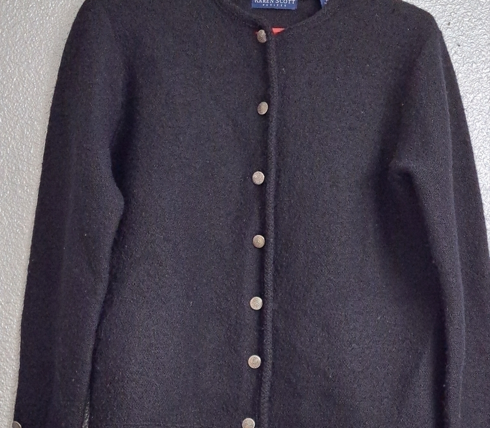 Karen Scott Petites Wool Cardigan/Jacket  Size PS
